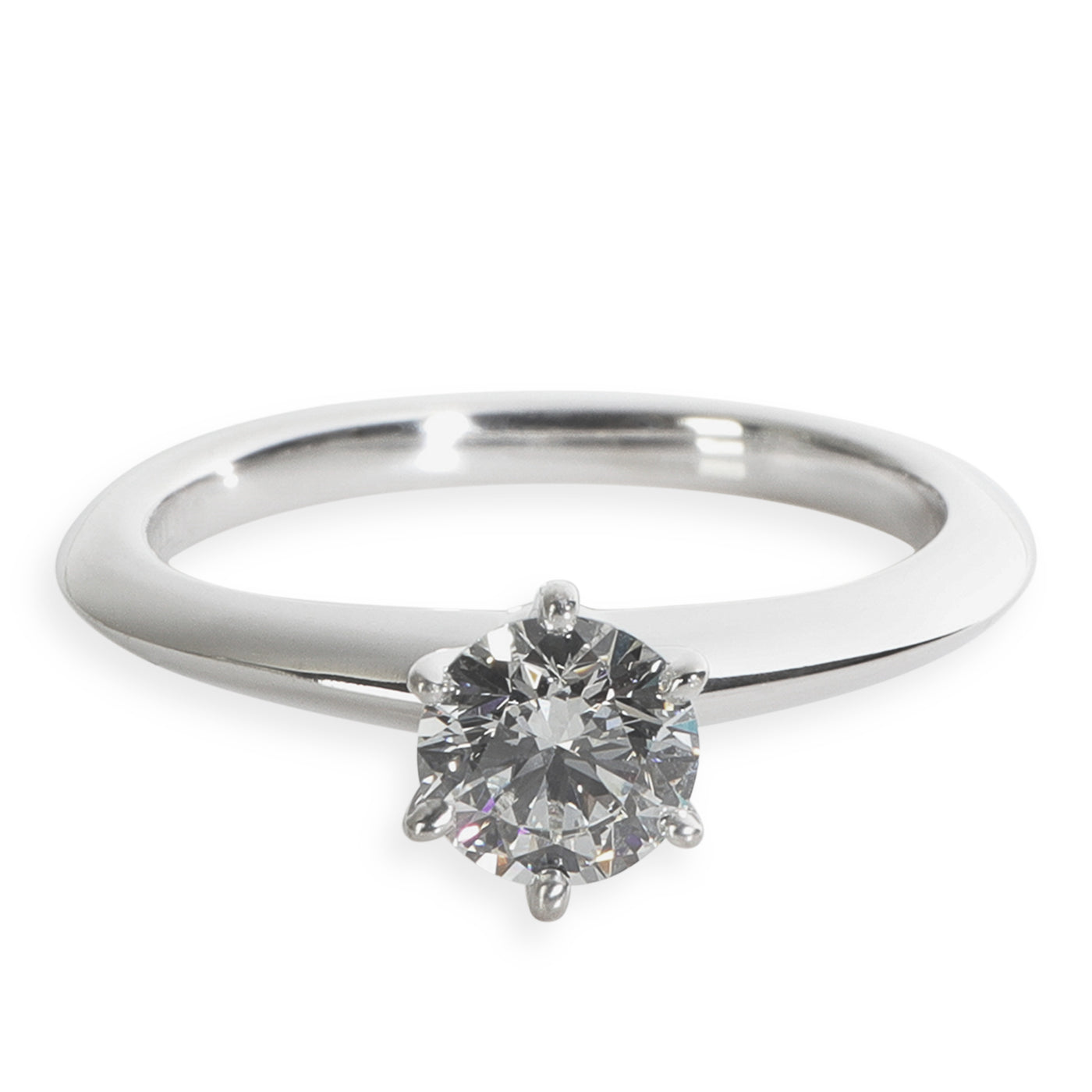 Tiffany & Co. 0.53 Ct Round Brilliant Diamond Engagement Ring 950