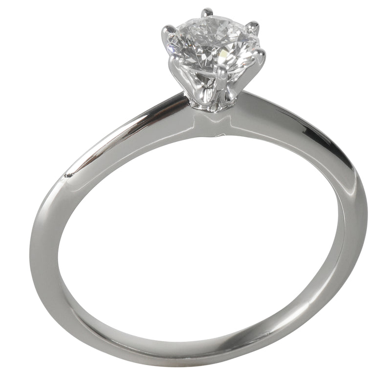 Tiffany & Co. 0.76 Ct Round Brilliant Diamond Engagement Ring 950