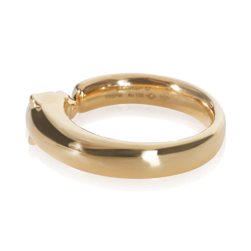 Cartier Yellow Gold Onyx And Tsavorite Small Model Panthere De Ring 18k
