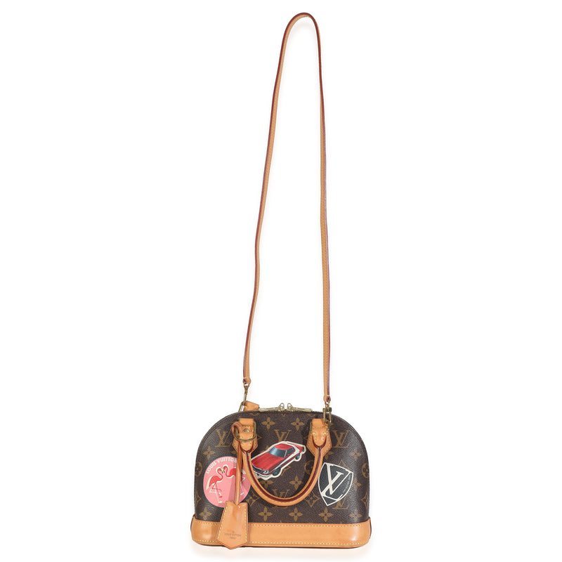 Louis Vuitton Monogram Canvas World Tour Alma Bb Brown Coated Handbag