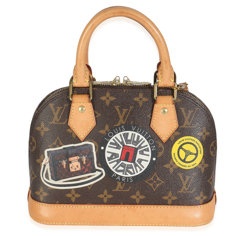 Louis Vuitton Monogram Canvas World Tour Alma Bb Brown Coated Handbag