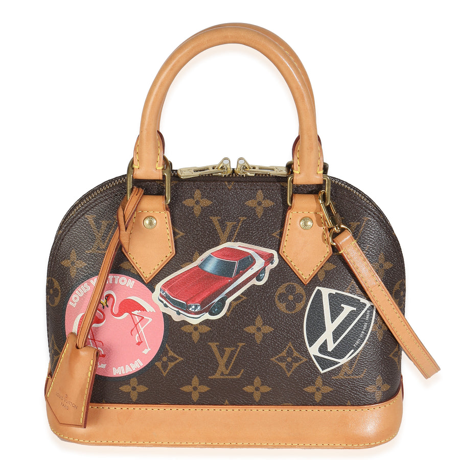 Louis Vuitton Monogram Canvas World Tour Alma Bb Brown Coated Handbag