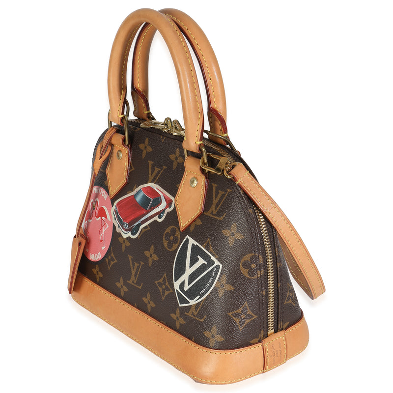 Louis Vuitton Monogram Canvas World Tour Alma Bb Brown Coated Handbag