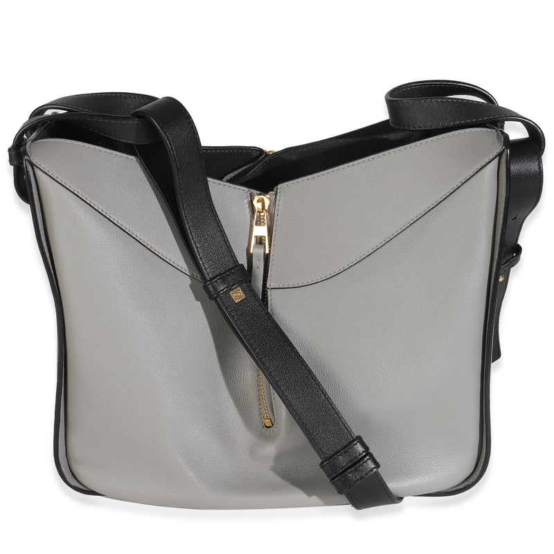Loewe Grey Black Calfskin Medium Hammock Shoulder Bag Gray Leather Handbag