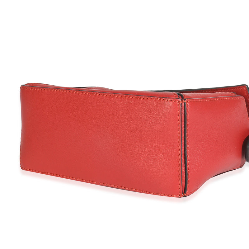 Loewe Scarlet Calfskin Mini Puzzle Bag Red Leather Handbag