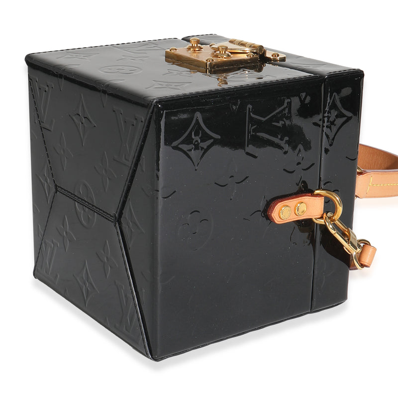 Louis Vuitton Black Monogram Vernis Bleecker Box Patent Leather Handbag