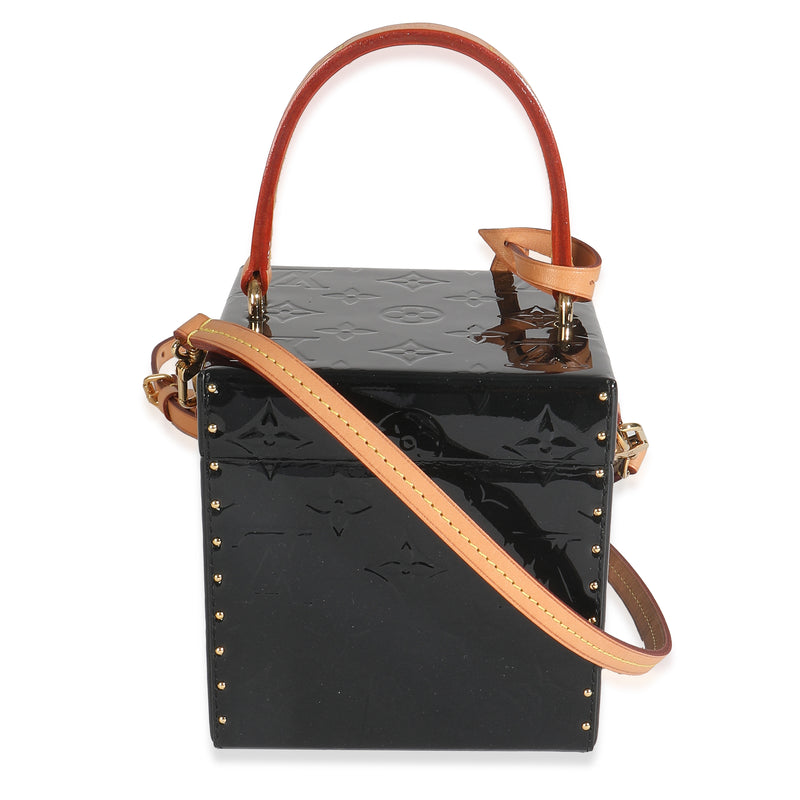 Louis Vuitton Black Monogram Vernis Bleecker Box Patent Leather Handbag