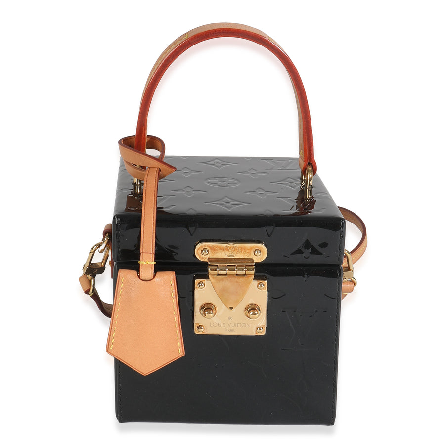 Louis Vuitton Black Monogram Vernis Bleecker Box Patent Leather Handbag