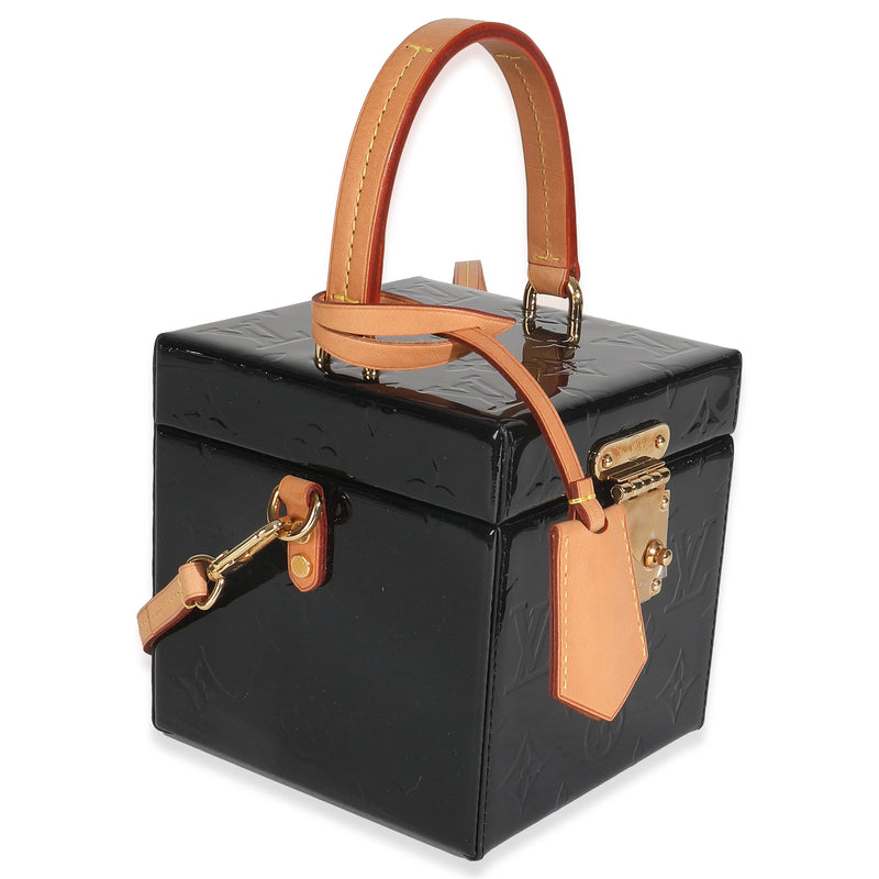 Louis Vuitton Black Monogram Vernis Bleecker Box Patent Leather Handbag