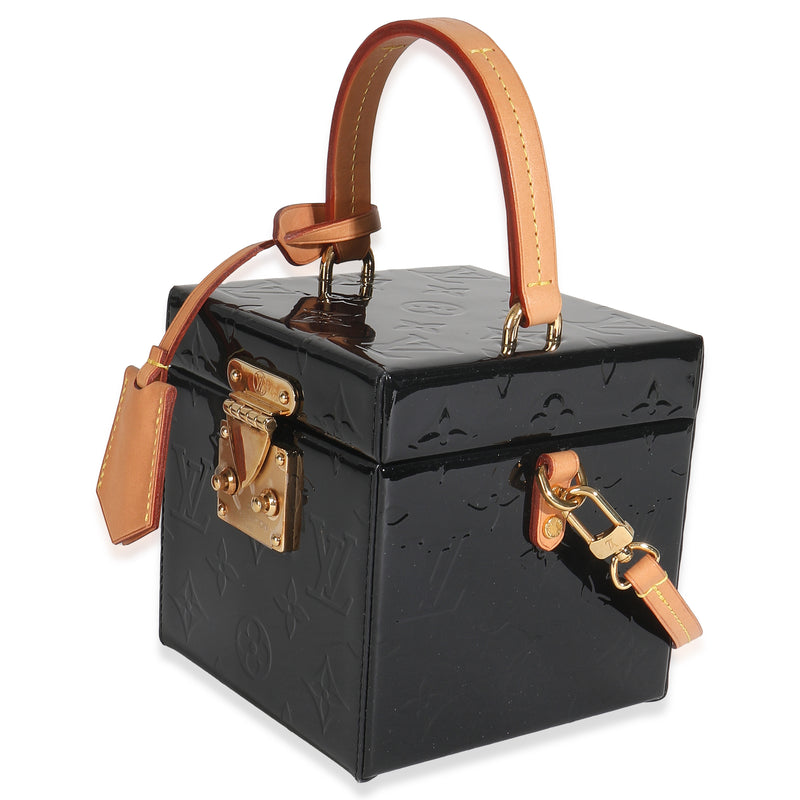 Louis Vuitton Black Monogram Vernis Bleecker Box Patent Leather Handbag