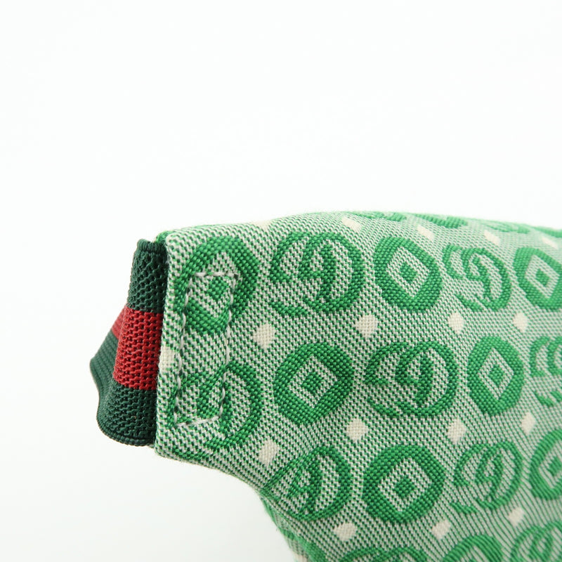 Gucci Childrens Belt Printed Gg Coated Canvas Green Bag