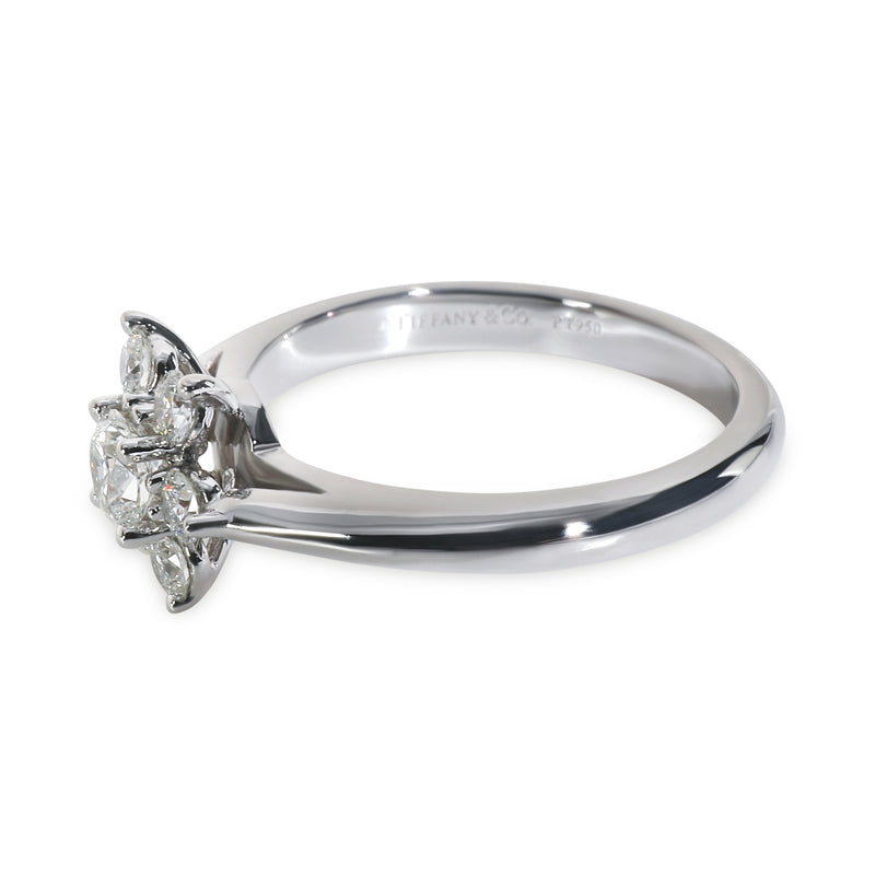 Tiffany & Co. Platinum Diamond Flower Ring 950