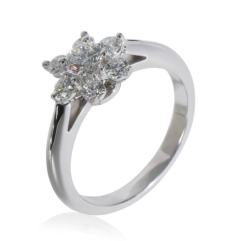 Tiffany & Co. Platinum Diamond Flower Ring 950