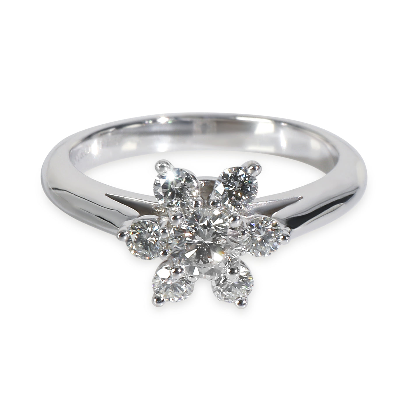 Tiffany & Co. Platinum Diamond Flower Ring 950