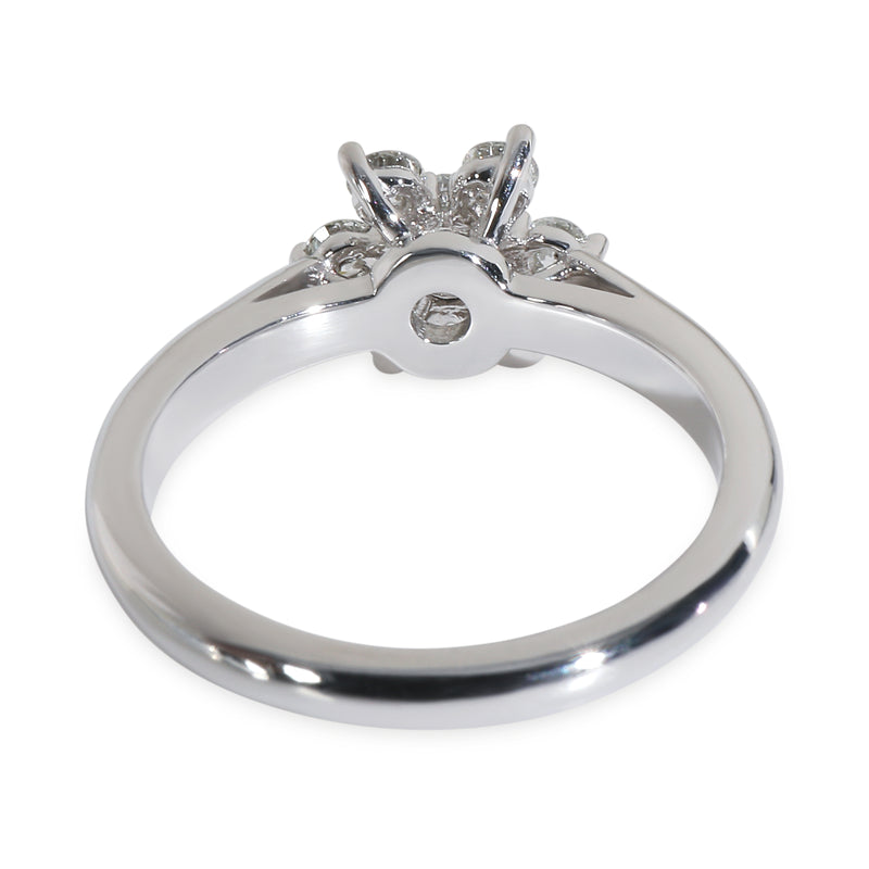 Tiffany & Co. Platinum Diamond Flower Ring 950