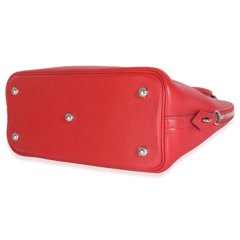 Hermès Rouge Pivoine Evercolor 1923 Bolide 30 Phw Red Leather Handbag