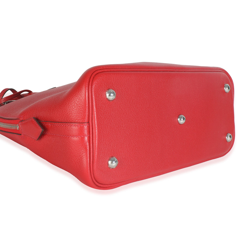 Hermès Rouge Pivoine Evercolor 1923 Bolide 30 Phw Red Leather Handbag