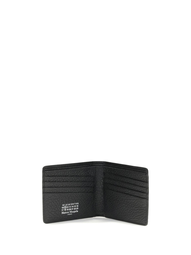 Maison Margiela Contrast-Stitched Calf Leather Wallet — Black Bos Taurus