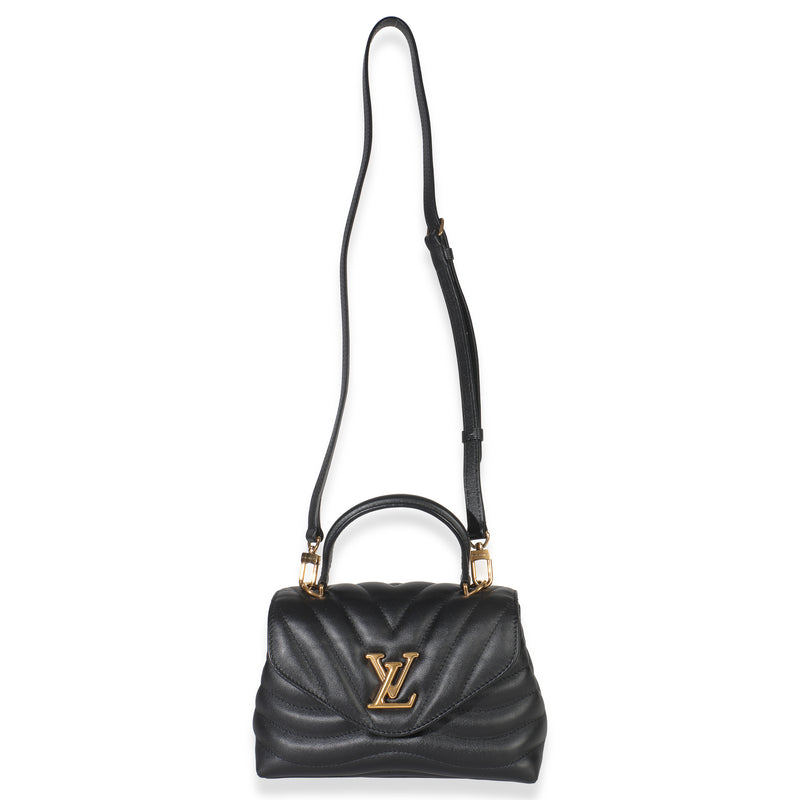 Louis Vuitton Black Calfskin New Wave Hold Me Top Handle Bag Leather Handbag