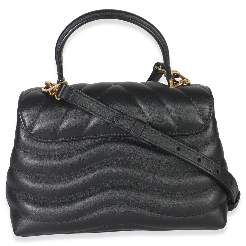 Louis Vuitton Black Calfskin New Wave Hold Me Top Handle Bag Leather Handbag