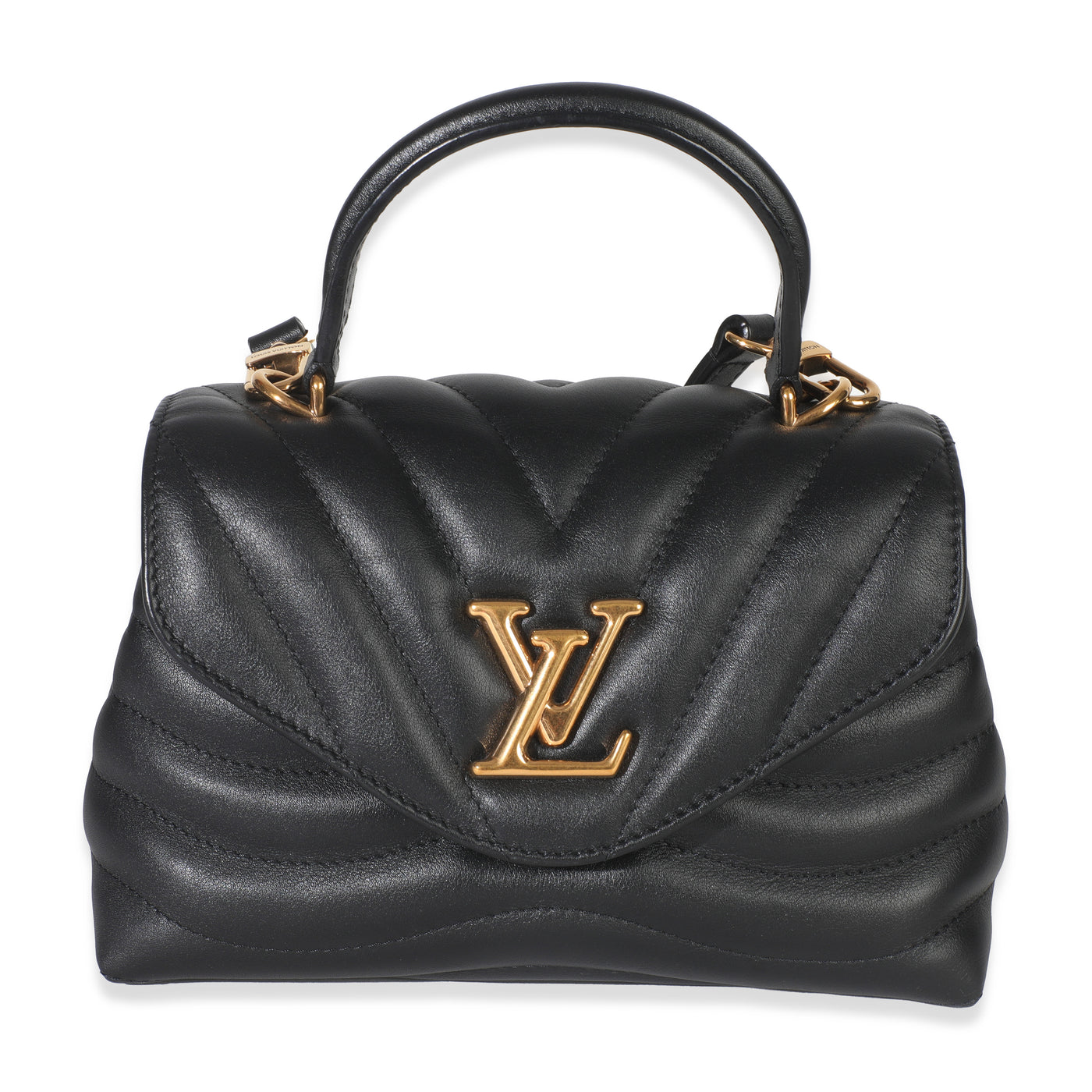 Louis Vuitton Black Calfskin New Wave Hold Me Top Handle Bag Leather Handbag