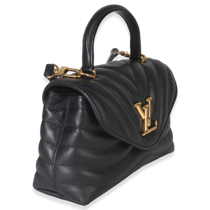 Louis Vuitton Black Calfskin New Wave Hold Me Top Handle Bag Leather Handbag