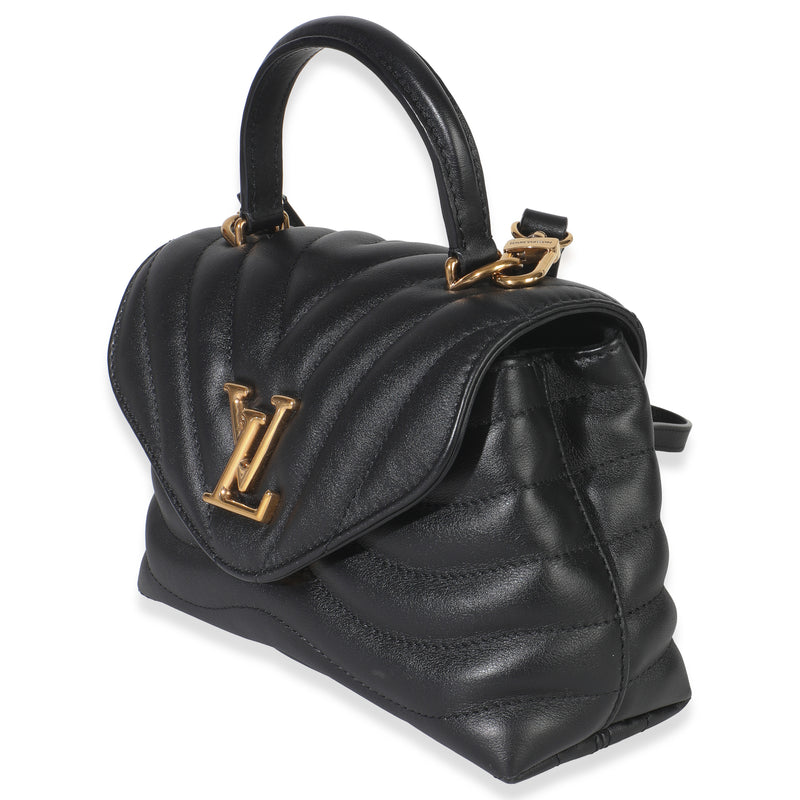 Louis Vuitton Black Calfskin New Wave Hold Me Top Handle Bag Leather Handbag