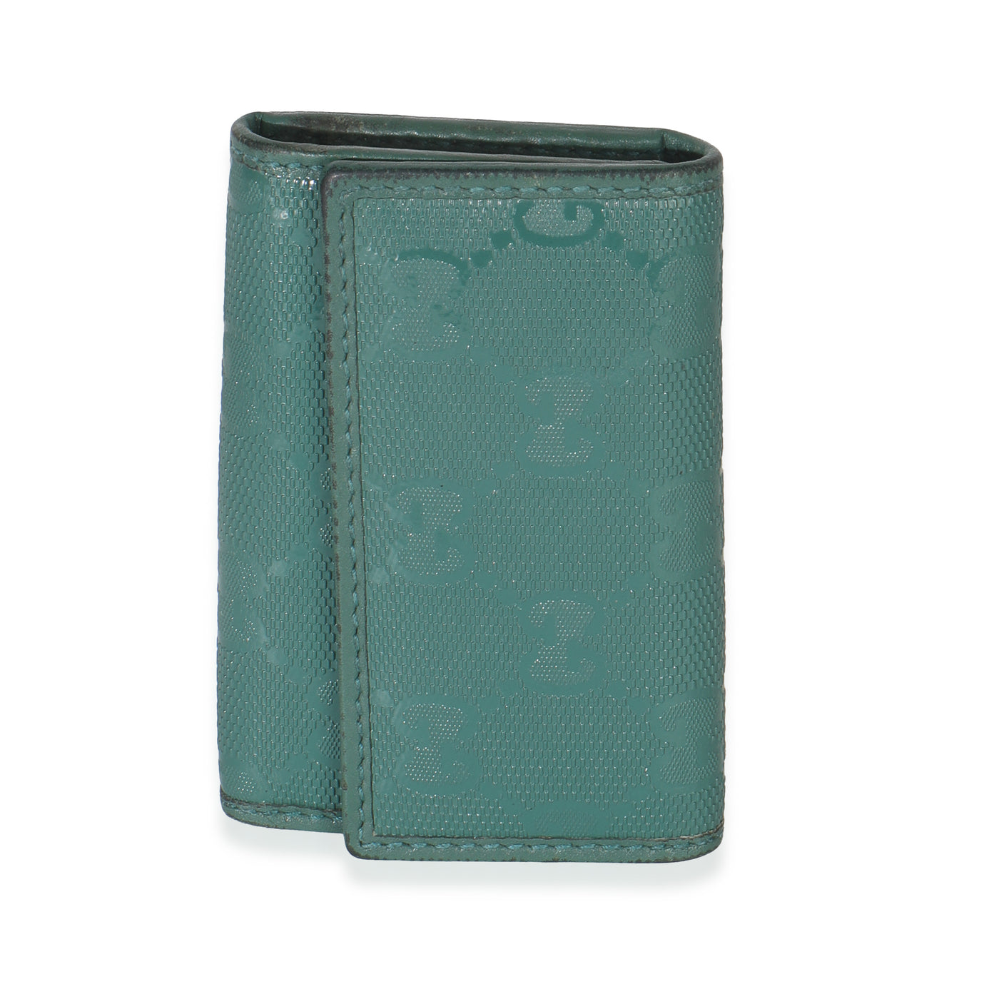 Gucci Green Embossed Gg Leather Key Holder Bag Charms