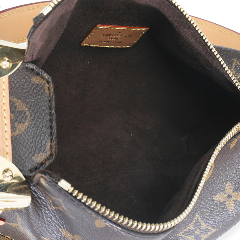 Louis Vuitton Monogram Canvas Side Trunk Mm Brown Coated Handbag