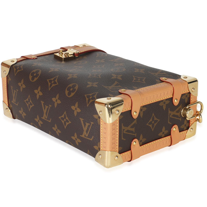 Louis Vuitton Monogram Canvas Side Trunk Mm Brown Coated Handbag