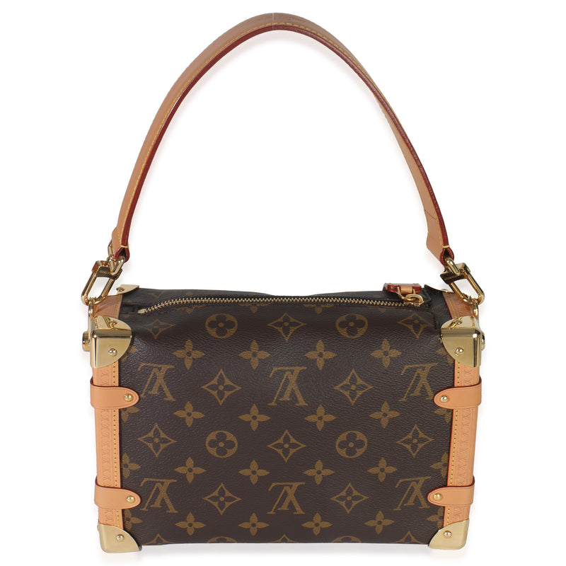 Louis Vuitton Monogram Canvas Side Trunk Mm Brown Coated Handbag