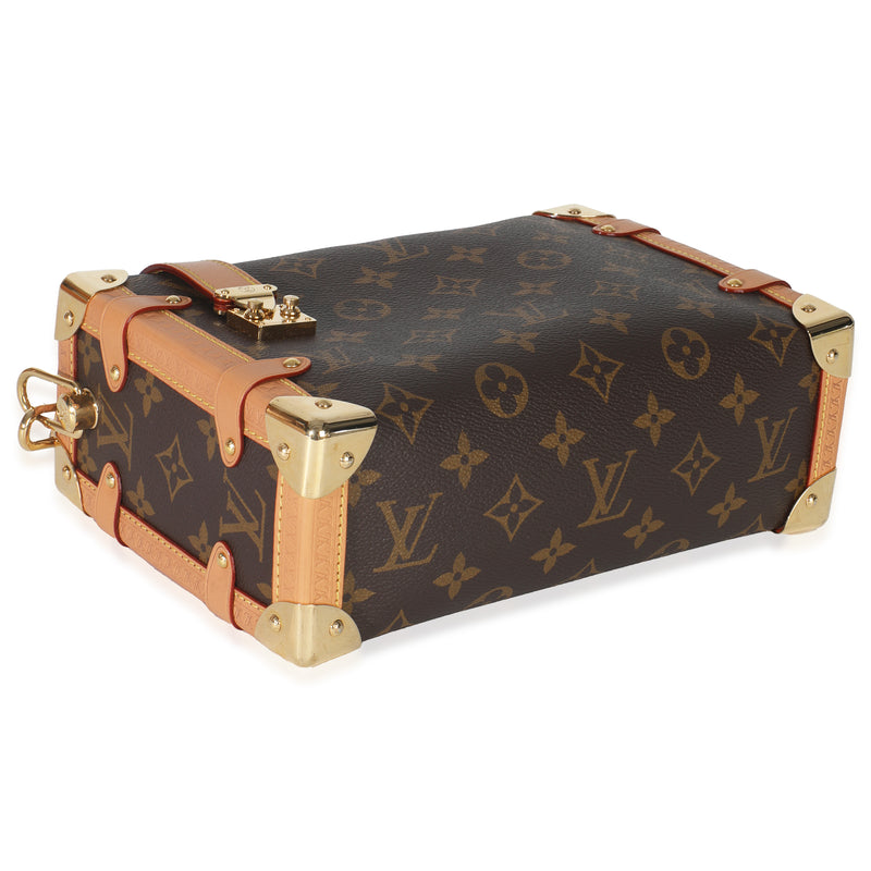 Louis Vuitton Monogram Canvas Side Trunk Mm Brown Coated Handbag