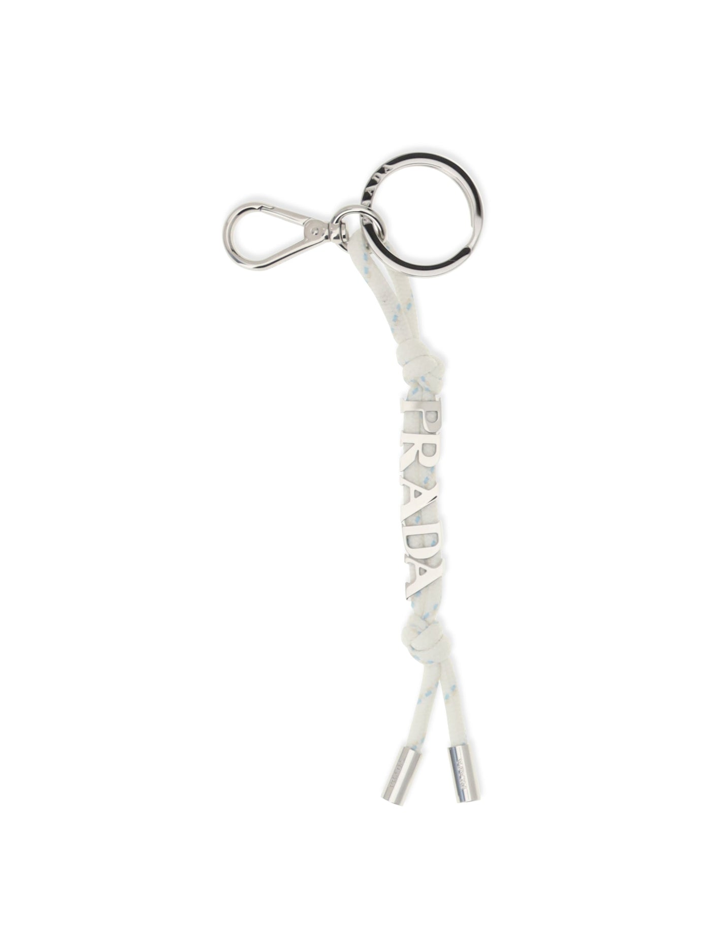 Prada Speedrock Key Case — White Recycled Polyamide Keychains