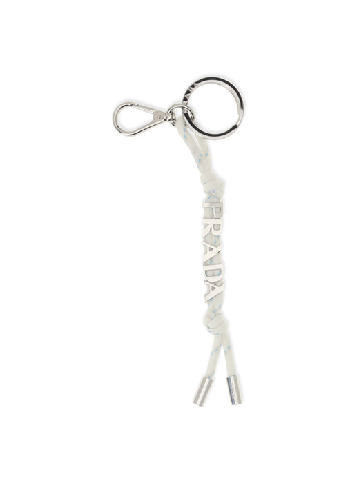 Prada Speedrock Key Case — White Recycled Polyamide Keychains