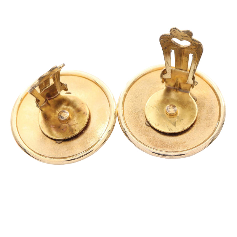 Gold Plated Horn Sellier Clip On Earrings - Image 3