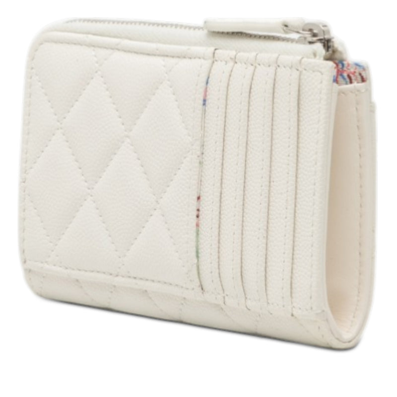 CC Quilted Caviar Zip Around Coin and Card Holder - Image 2