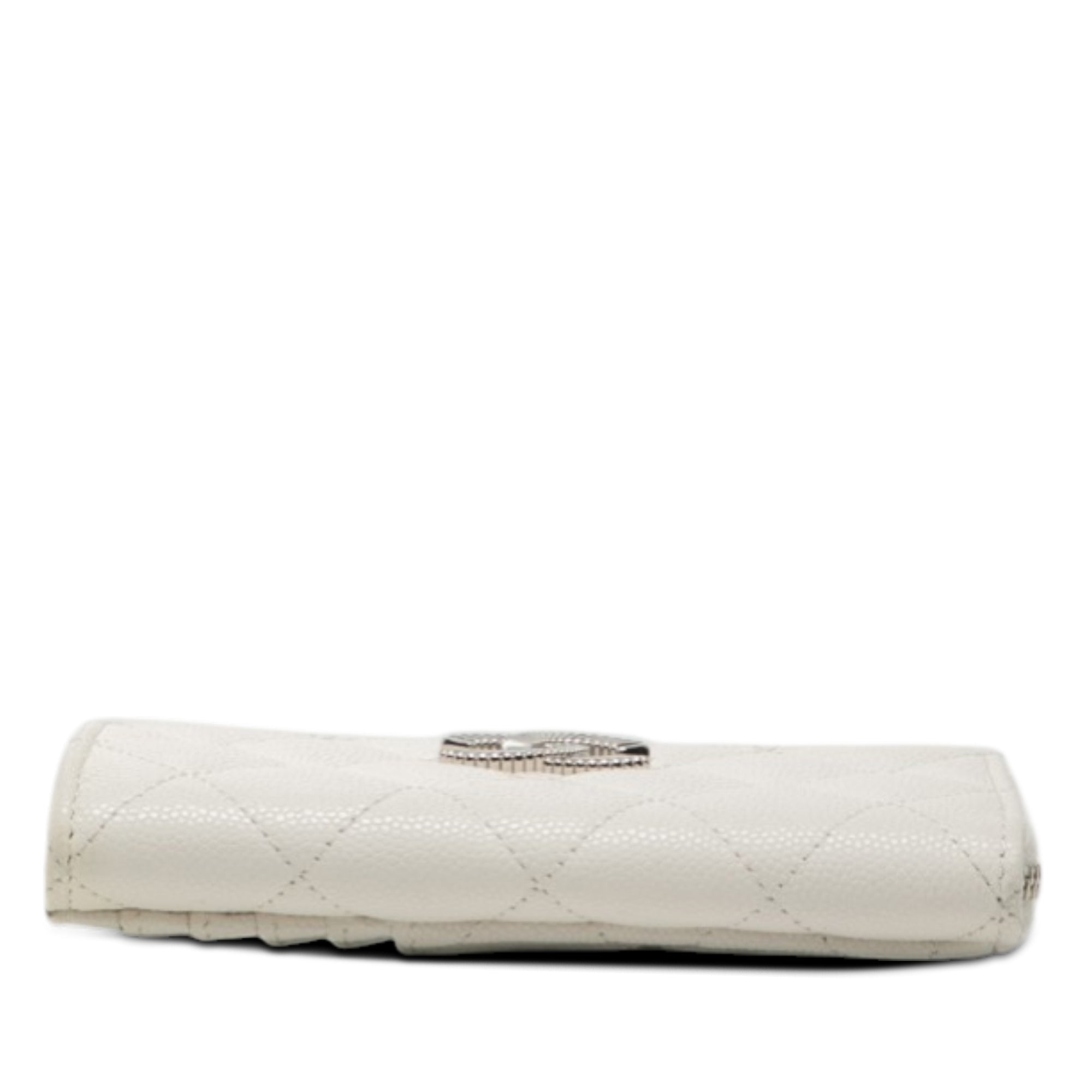 CC Quilted Caviar Zip Around Coin and Card Holder - Image 3