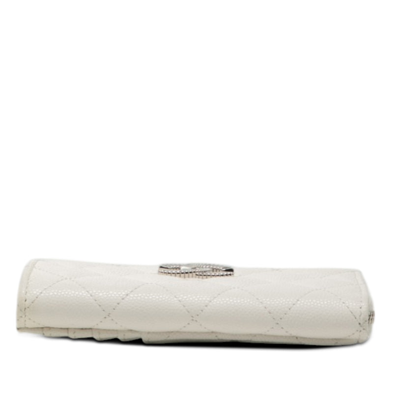 CC Quilted Caviar Zip Around Coin and Card Holder - Image 3