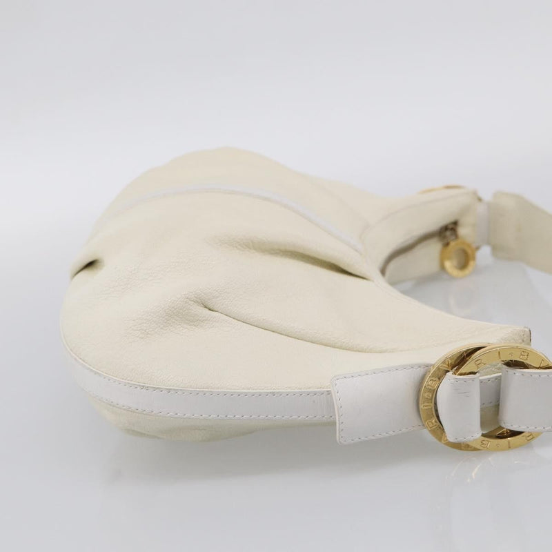 Bvlgari Shoulder Leather White Bag