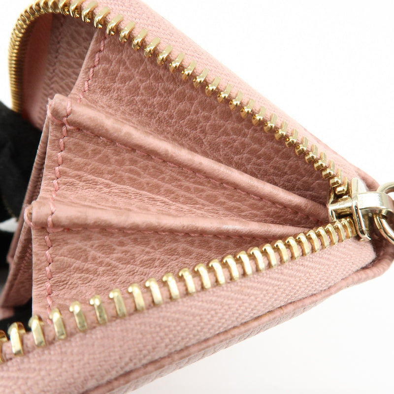 Gucci Swing Zip Around Leather Pink Accessory