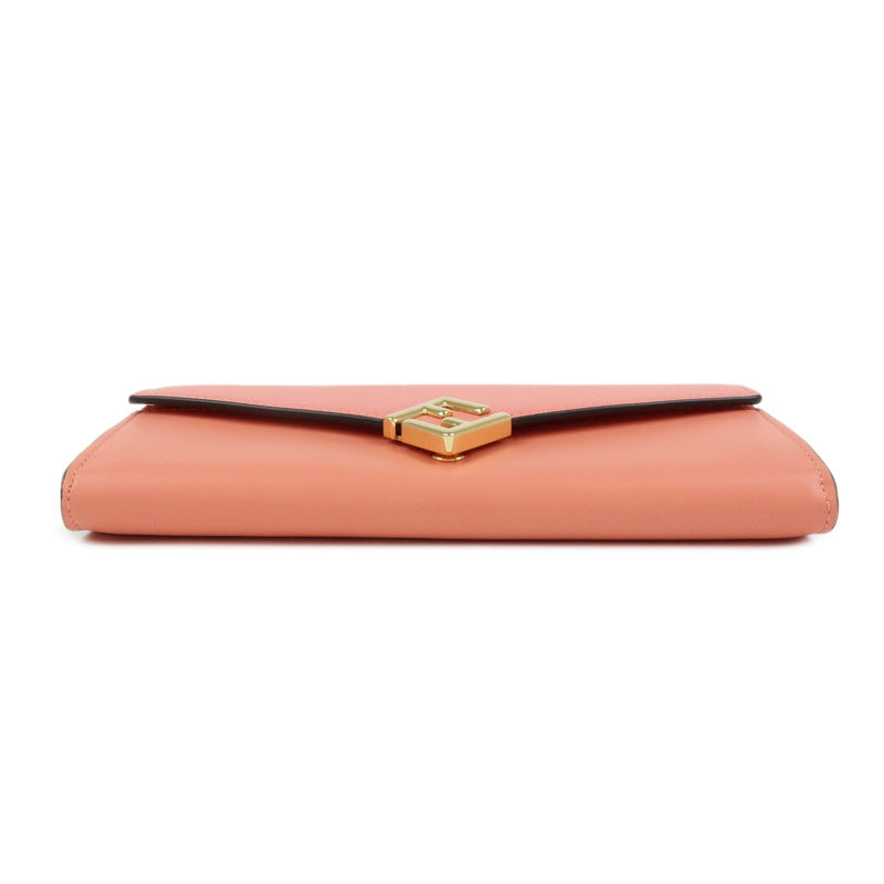 Fendi Ff Diamonds Continental Chain Leather Pink Bag