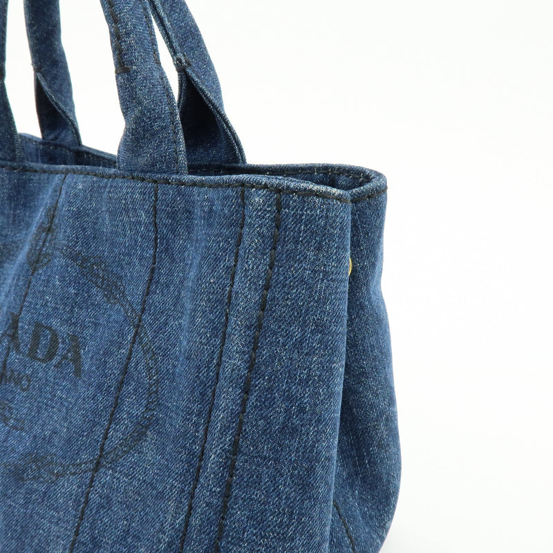 Prada Canapa Convertible Denim Blue Denim_jeans Bag
