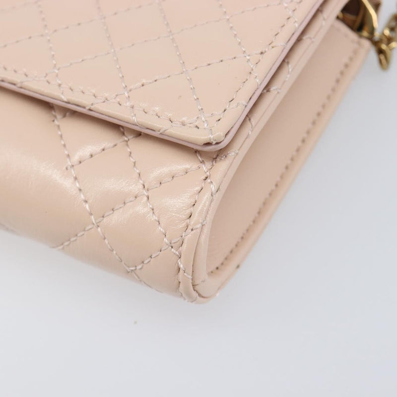 Versace Greca Goddess Convertible Clutch Leather Pink