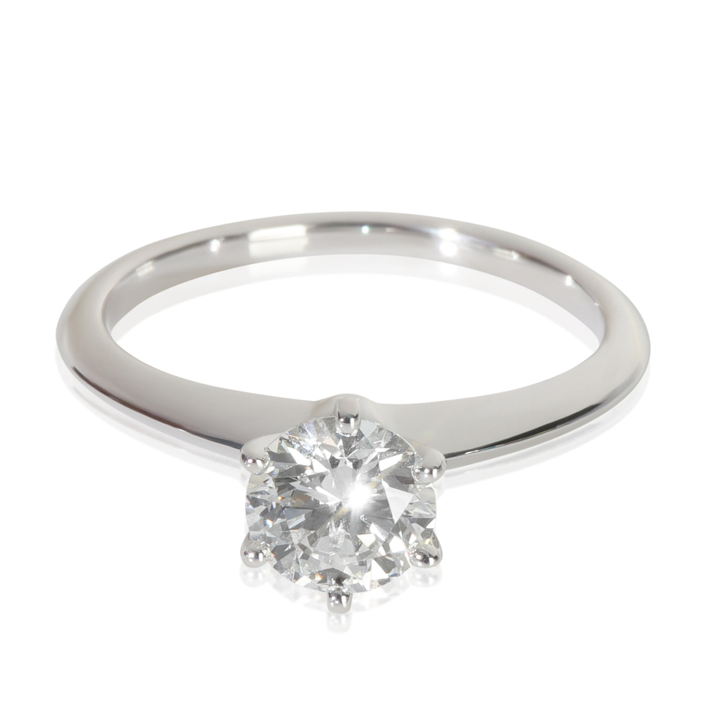 Tiffany & Co. 0.91 Ct Round Brilliant Diamond Engagement Ring 950