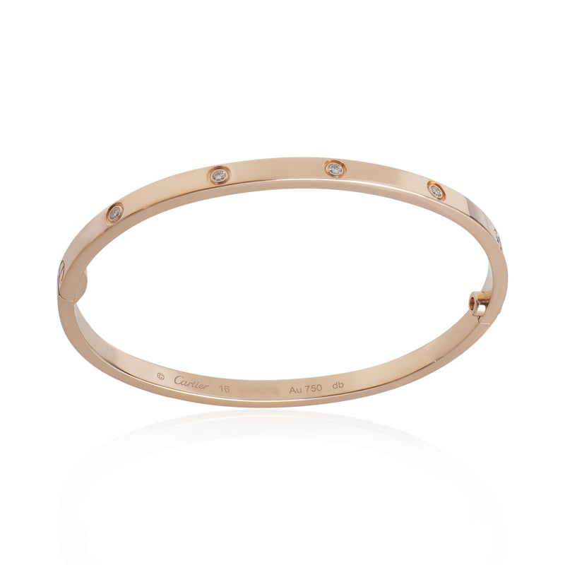 Cartier Rose Gold Diamond Small Model Love Bracelet 18k