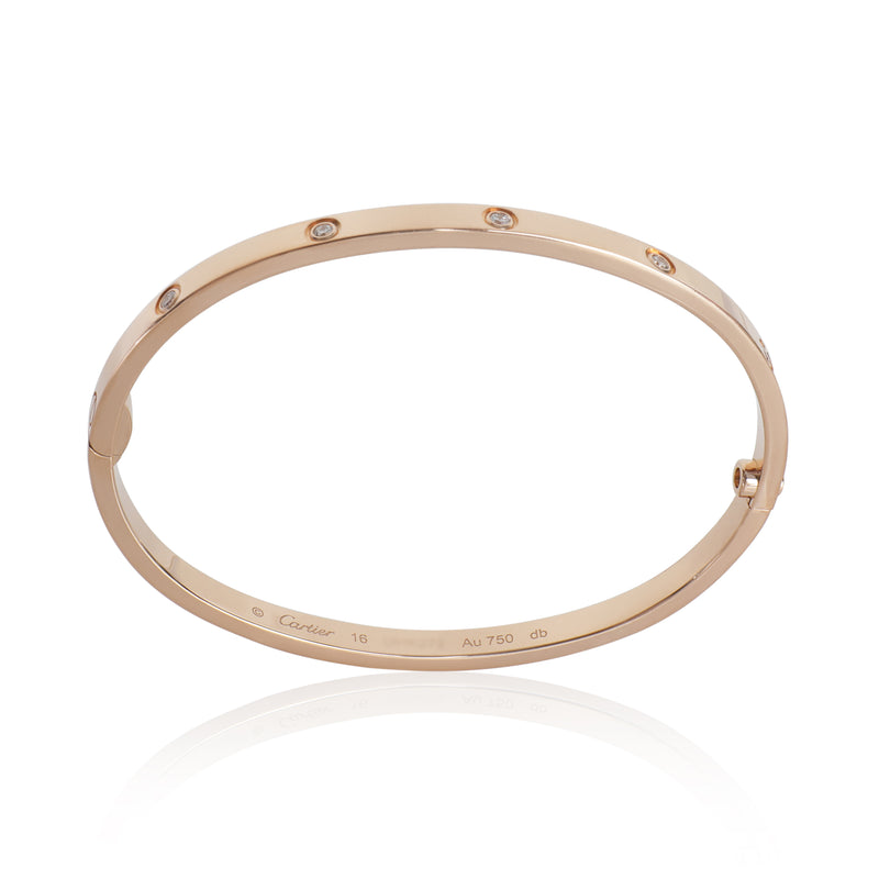 Cartier Rose Gold Diamond Small Model Love Bracelet 18k