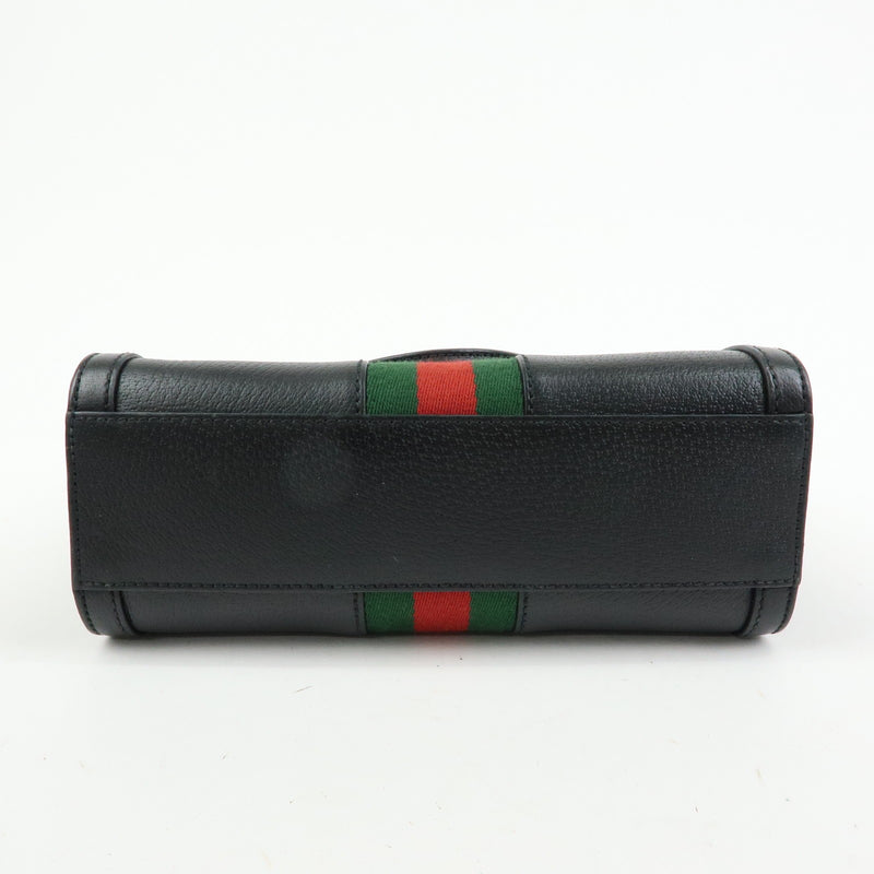Gucci Ophidia Top Handle Leather Black Bag