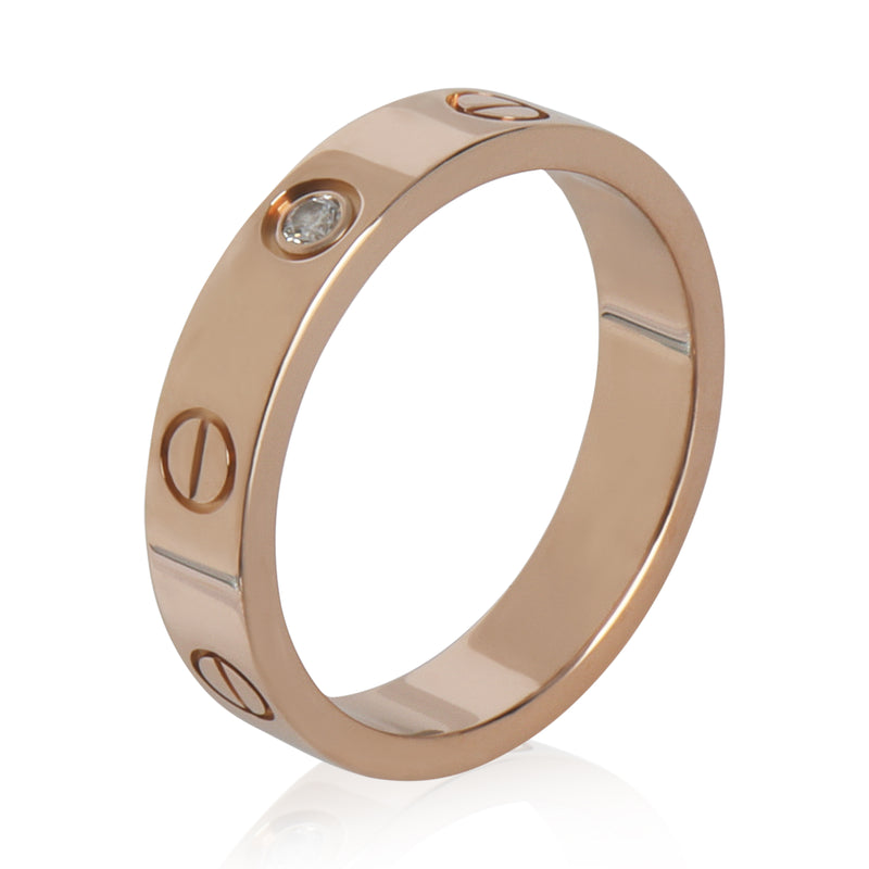 Cartier Rose Gold Diamond Small Model Love Ring 18k