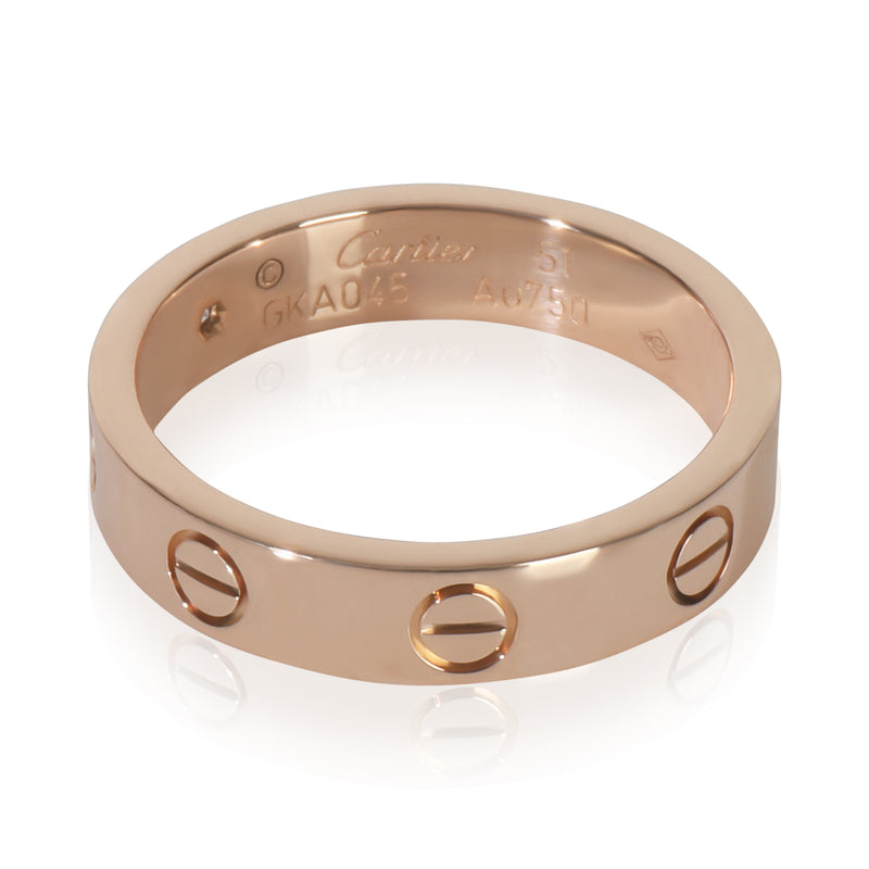 Cartier Rose Gold Diamond Small Model Love Ring 18k