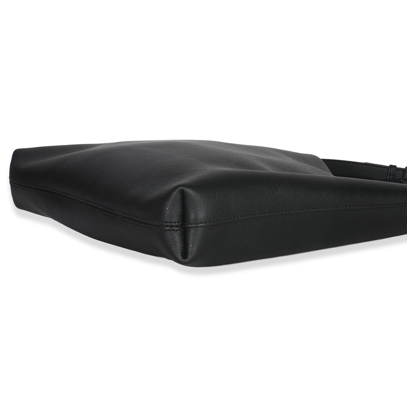 Saint Laurent Black Leather Bold Hobo Handbag